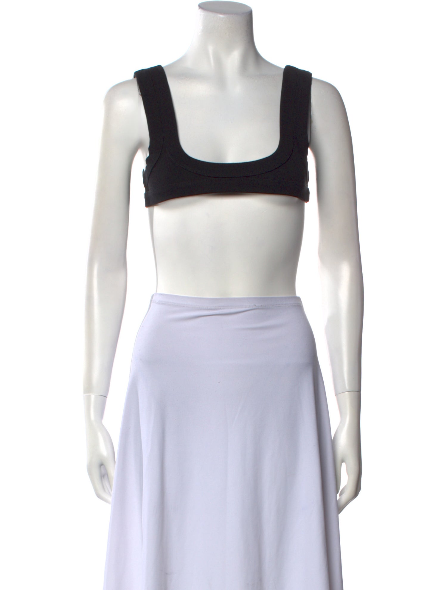 Alexander Wang Square Neckline Sleeveless Crop Top