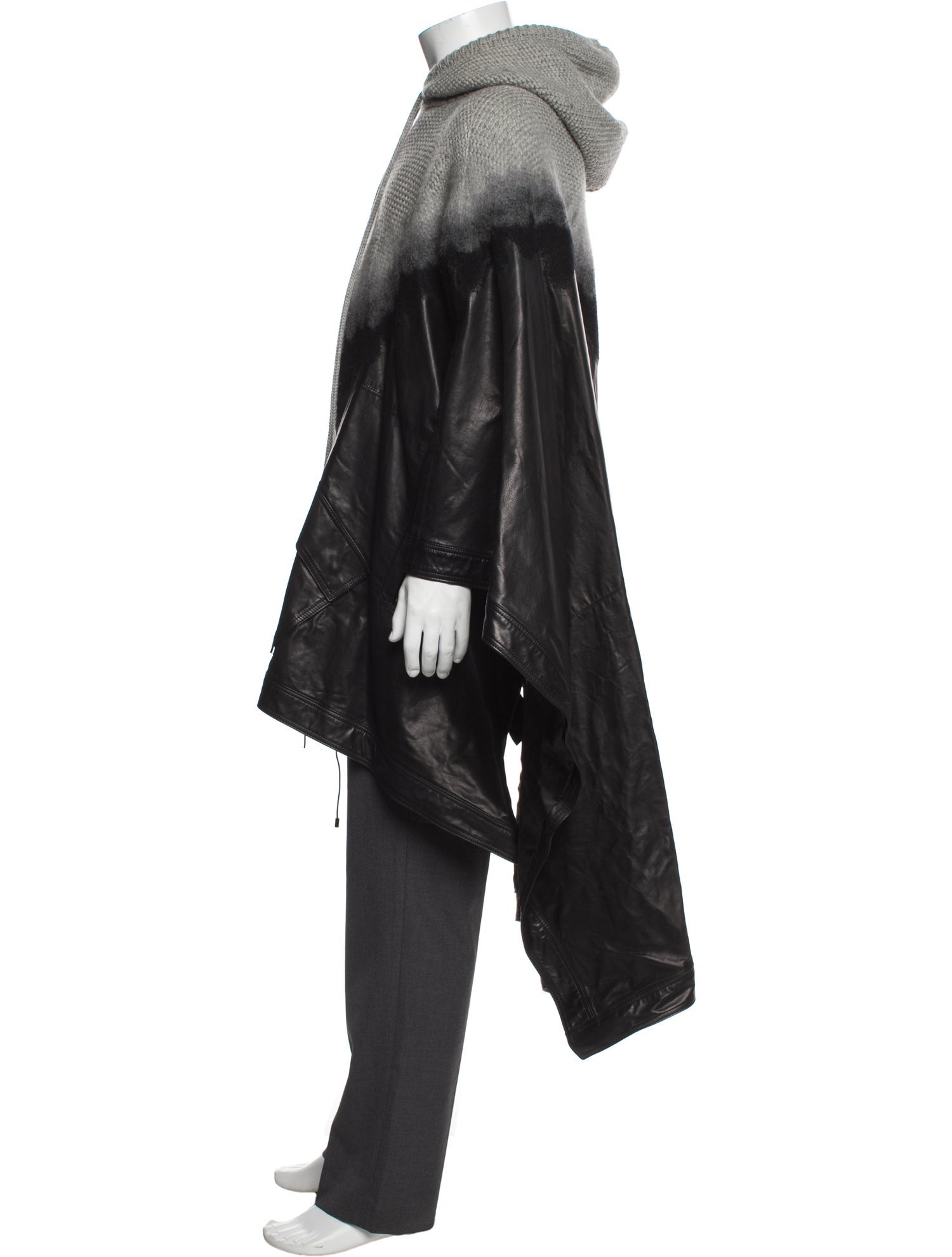 Alexander Wang Calfskin Colorblock Pattern Parka