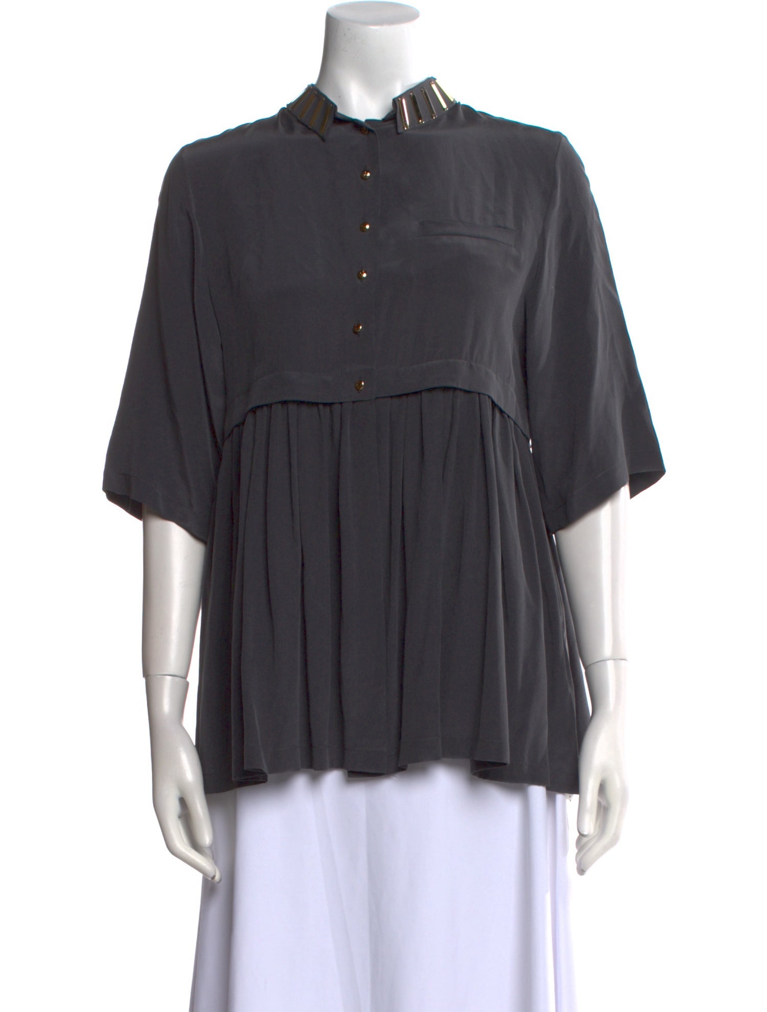 Alexander Wang Silk Mock Neck Blouse