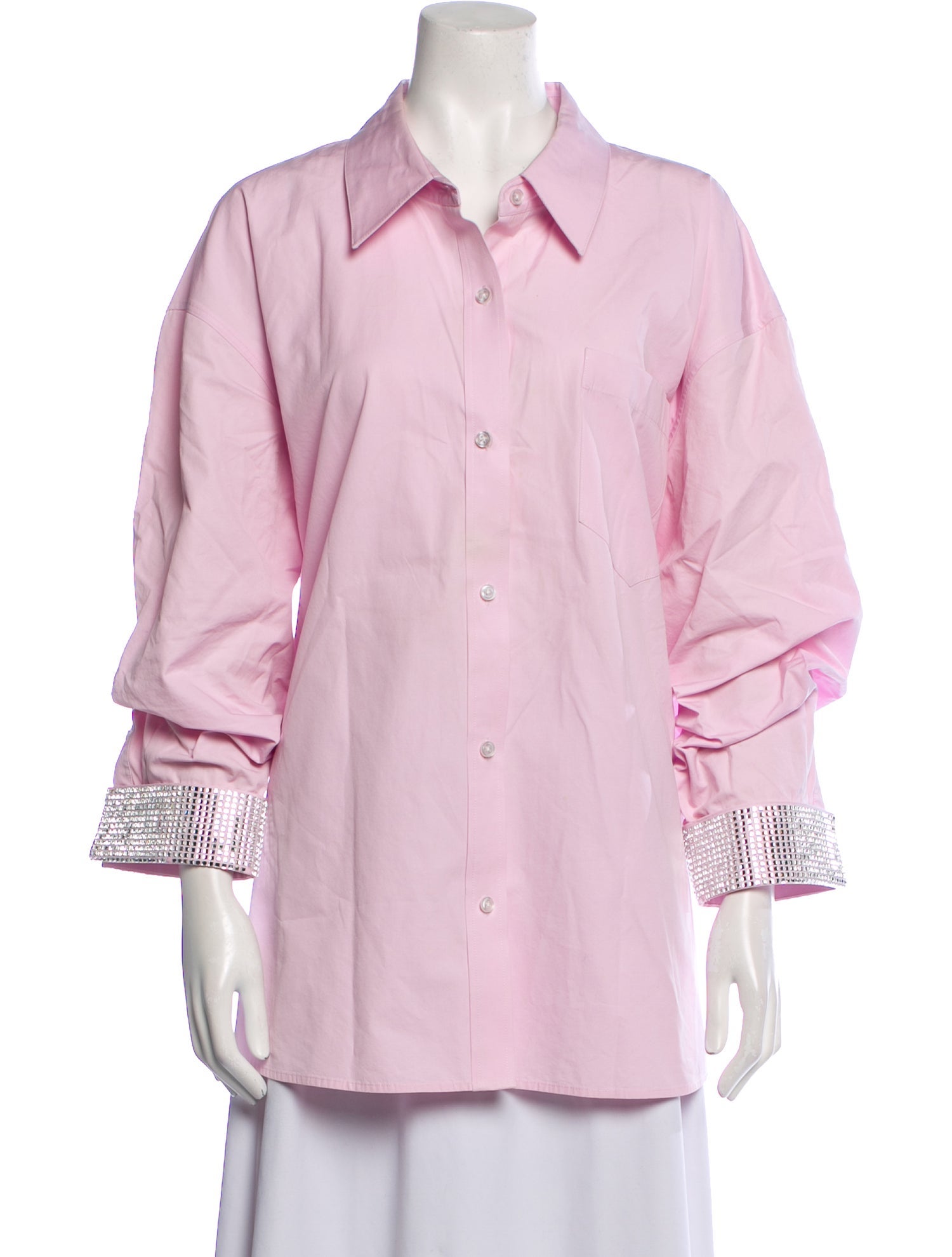 Alexander Wang Three-Quarter Sleeve Button-Up Top