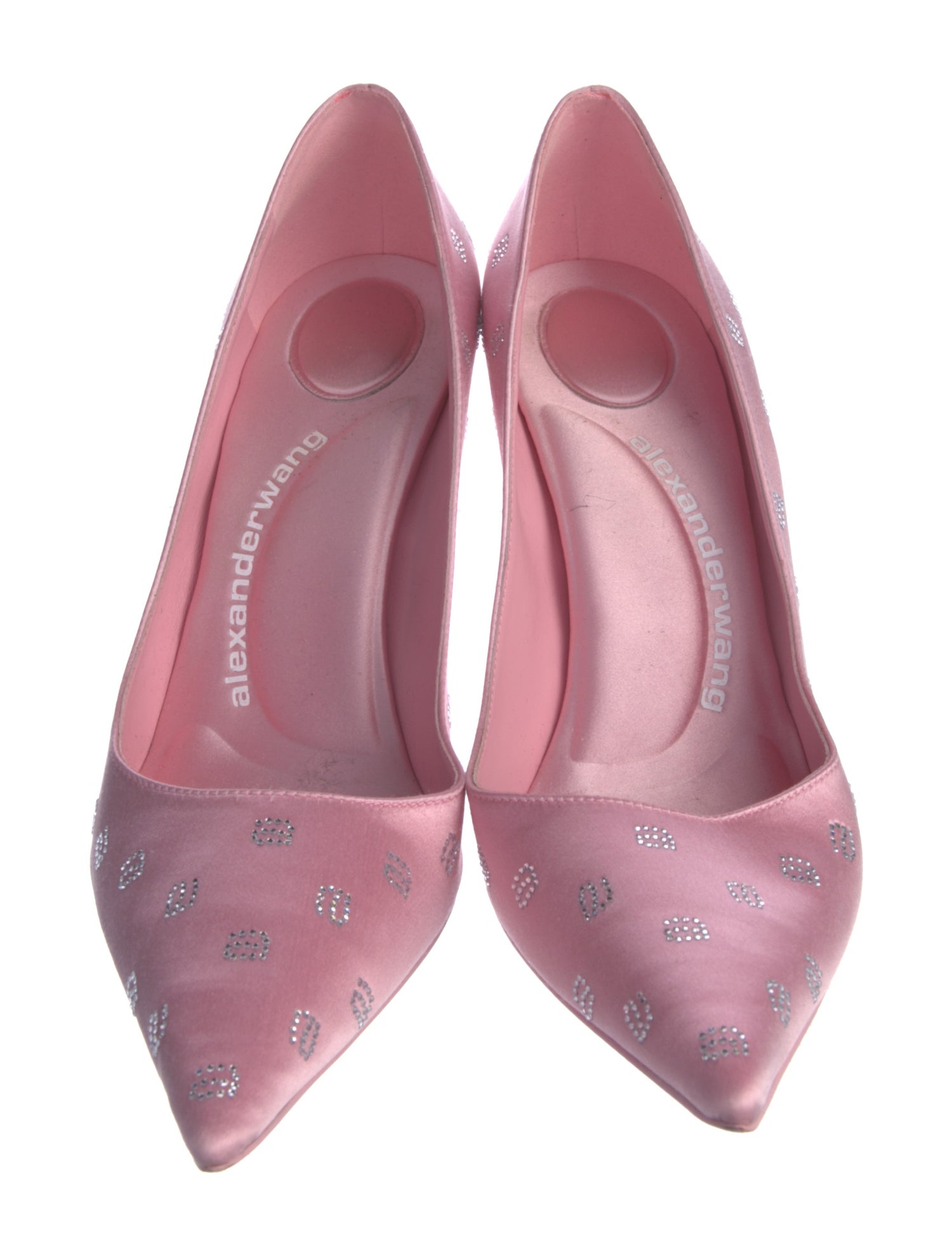 Alexander Wang Satin Crystal Embellishments Pumps