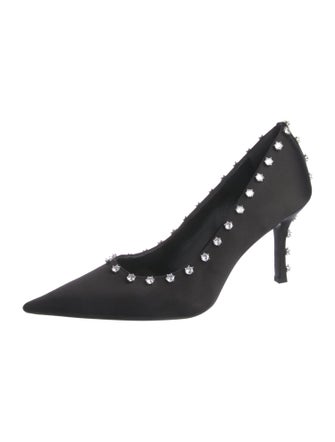 Alexander Wang Satin Crystal Embellishments Pumps