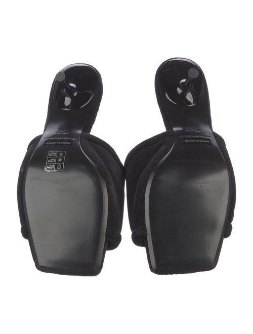 Alexander Wang Velvet Crystal Embellishments Slides