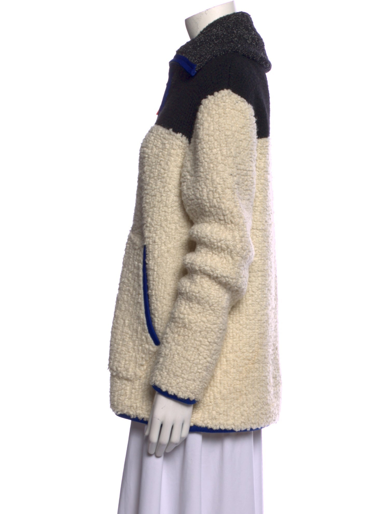 Alexander Wang Colorblock Pattern Mock Neck Sweater