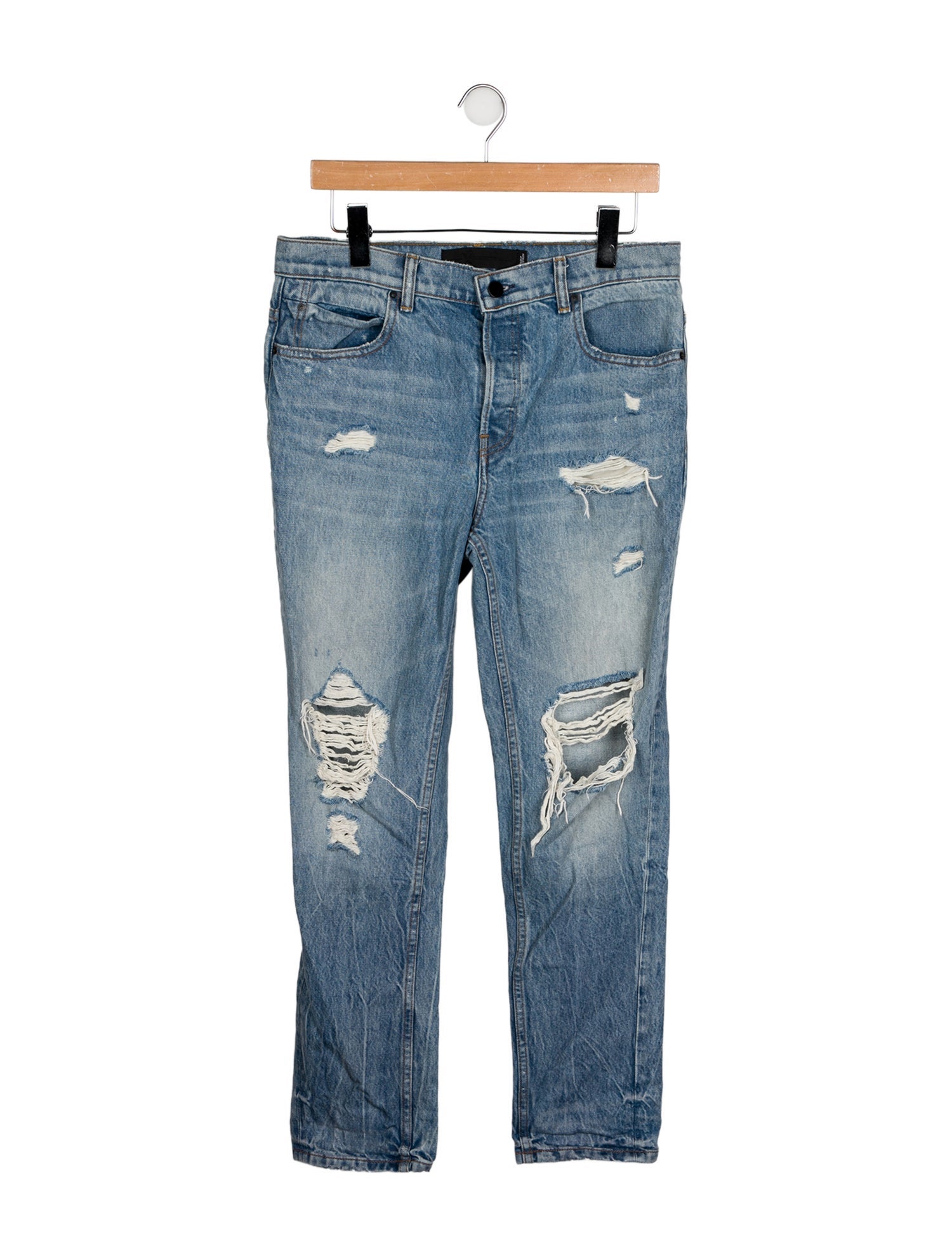 Alexander Wang Mid-Rise Straight Leg Jeans