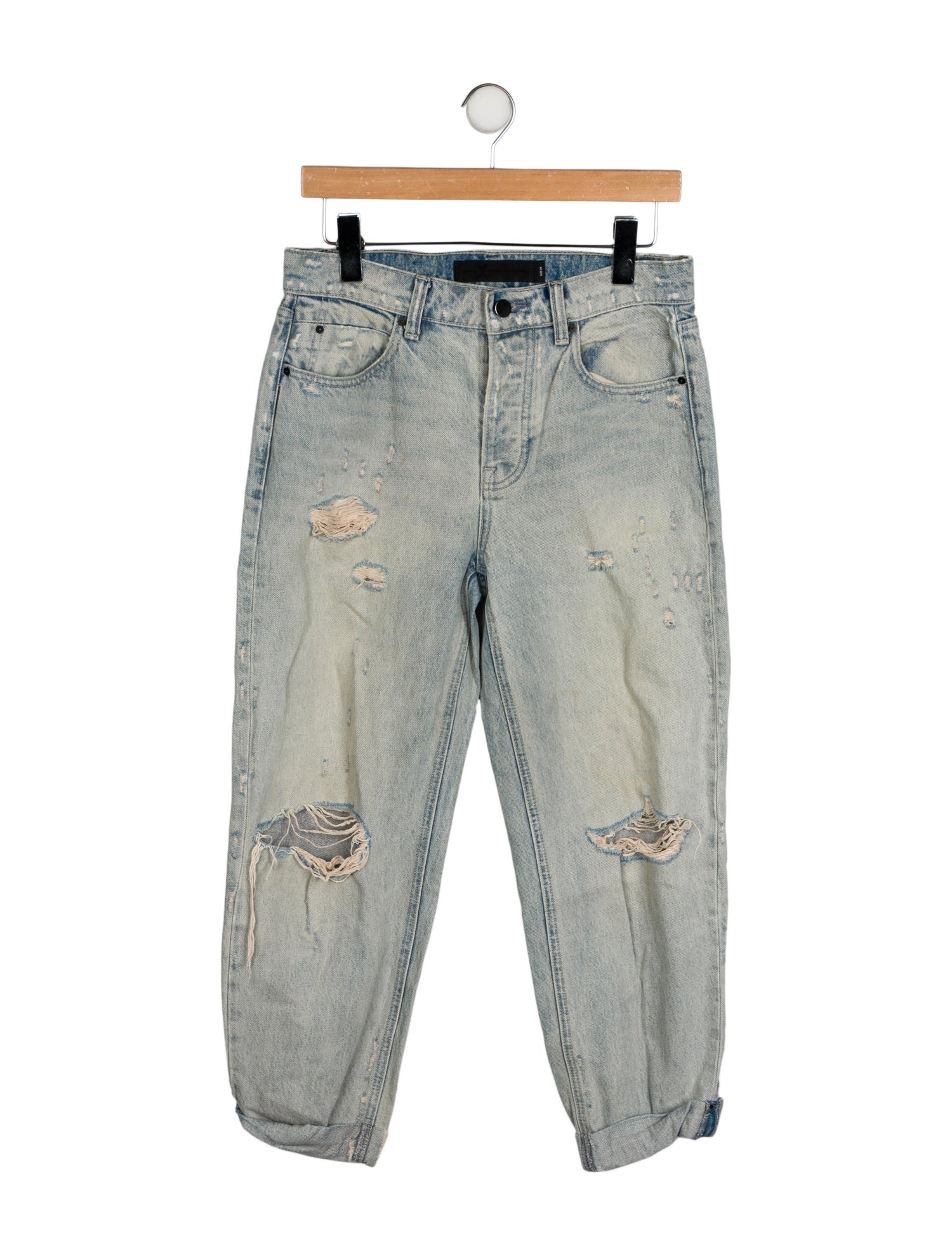 Alexander Wang Mid-Rise Straight Leg Jeans