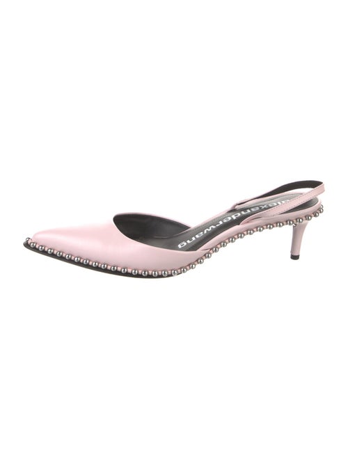 Alexander Wang Leather Studded Accents Mules