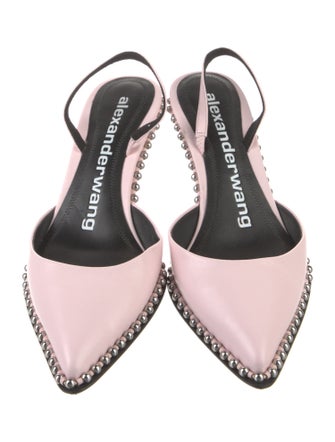Alexander Wang Leather Studded Accents Mules