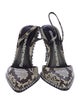 Alexander Wang Leather Animal Print Slingback Pumps