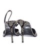 Alexander Wang Leather Animal Print Slingback Pumps