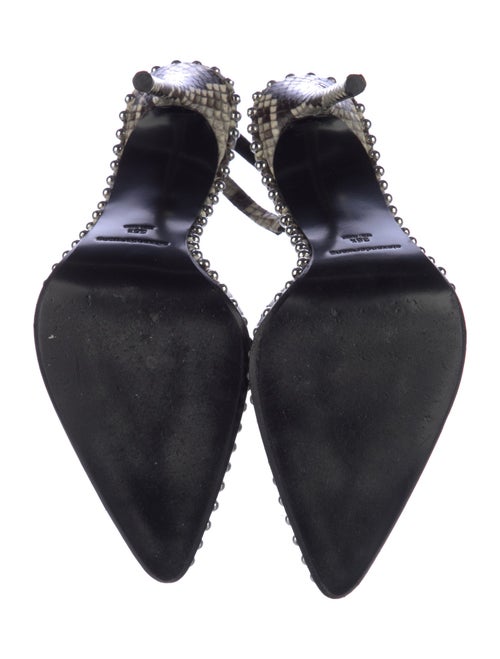Alexander Wang Leather Animal Print Slingback Pumps