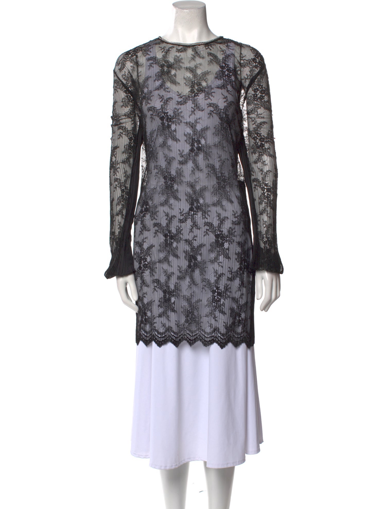 Alexander Wang Lace Pattern Crew Neck Tunic