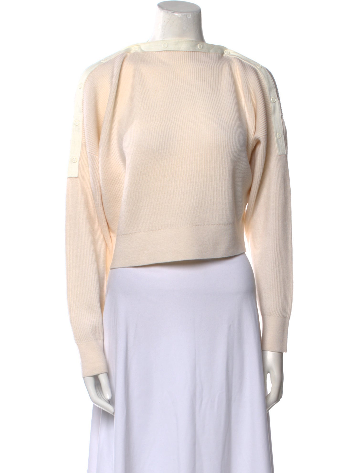 Alexander Wang Merino Wool Bateau Neckline Sweater