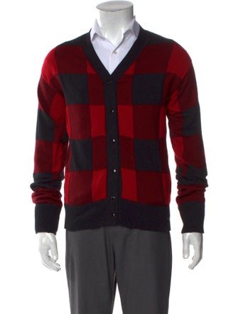 Alexander Wang Wool Plaid Print Cardigan