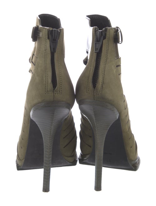 Alexander Wang Suede Animal Print Lace-Up Boots