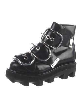 Alexander Wang Leather Combat Boots