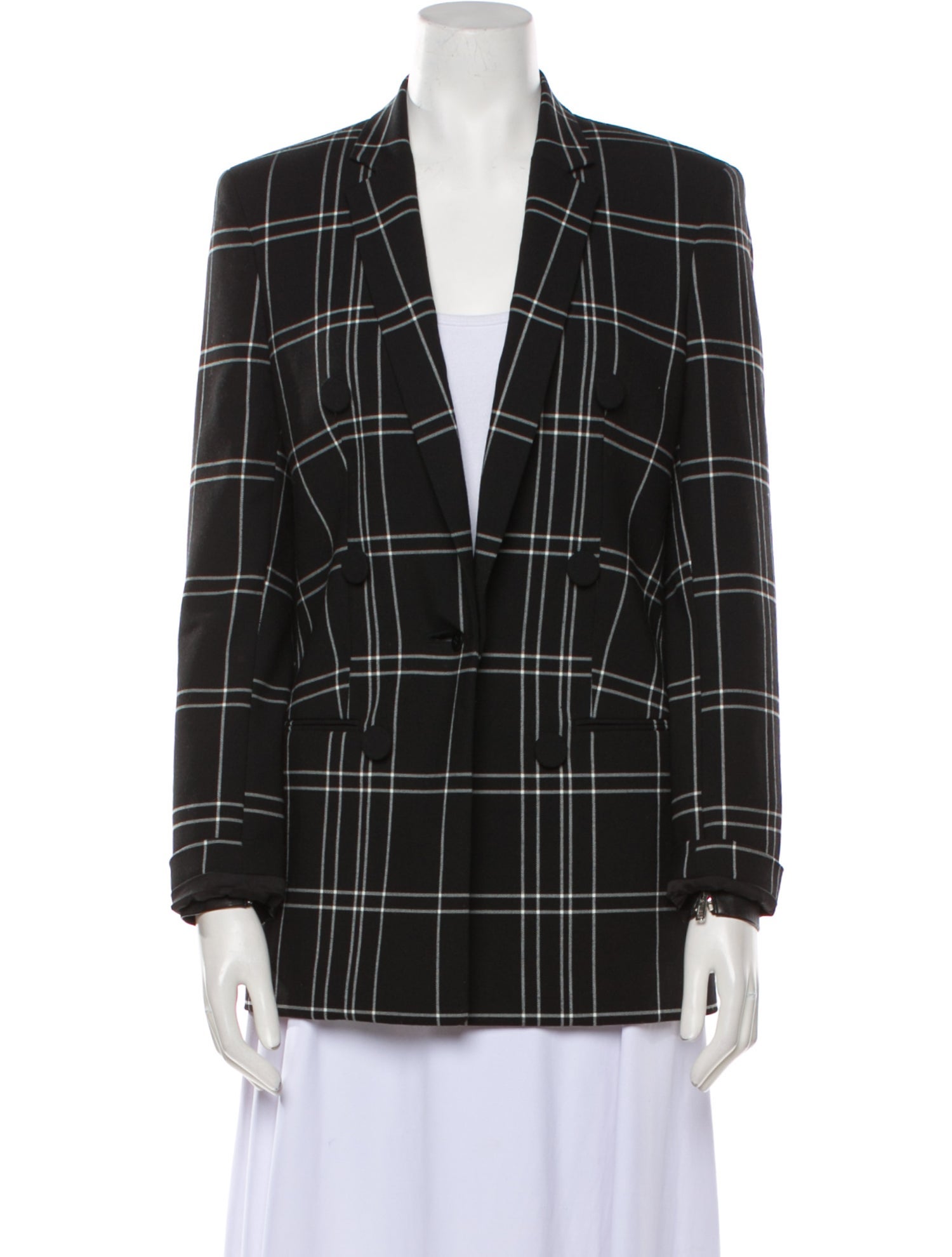 Alexander Wang Plaid Print Blazer
