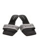 Alexander Wang Satin Crystal Embellishments Slides