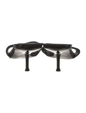 Alexander Wang Satin Crystal Embellishments Slides