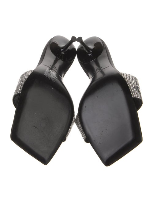 Alexander Wang Satin Crystal Embellishments Slides