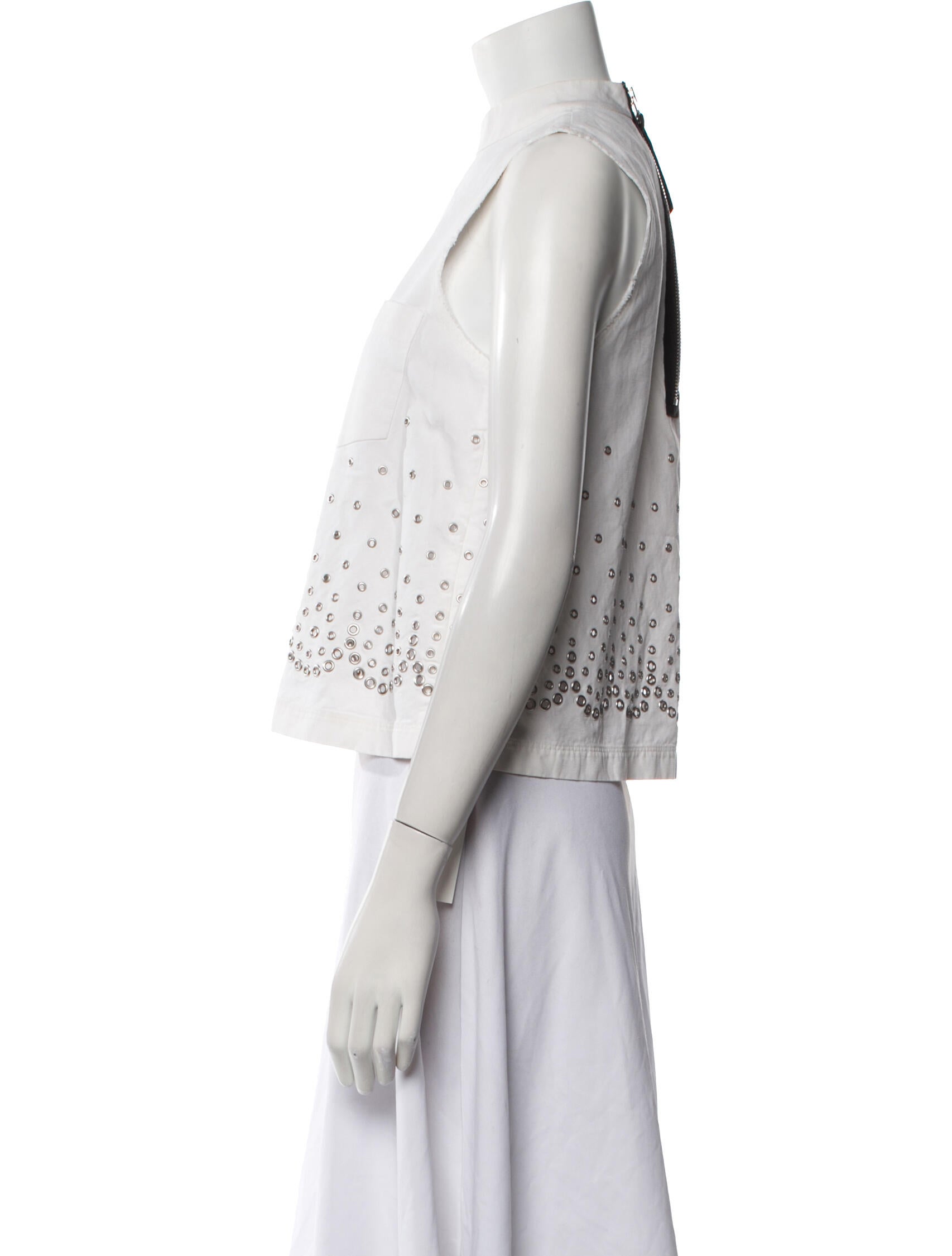 Alexander Wang Mock Neck Sleeveless Crop Top