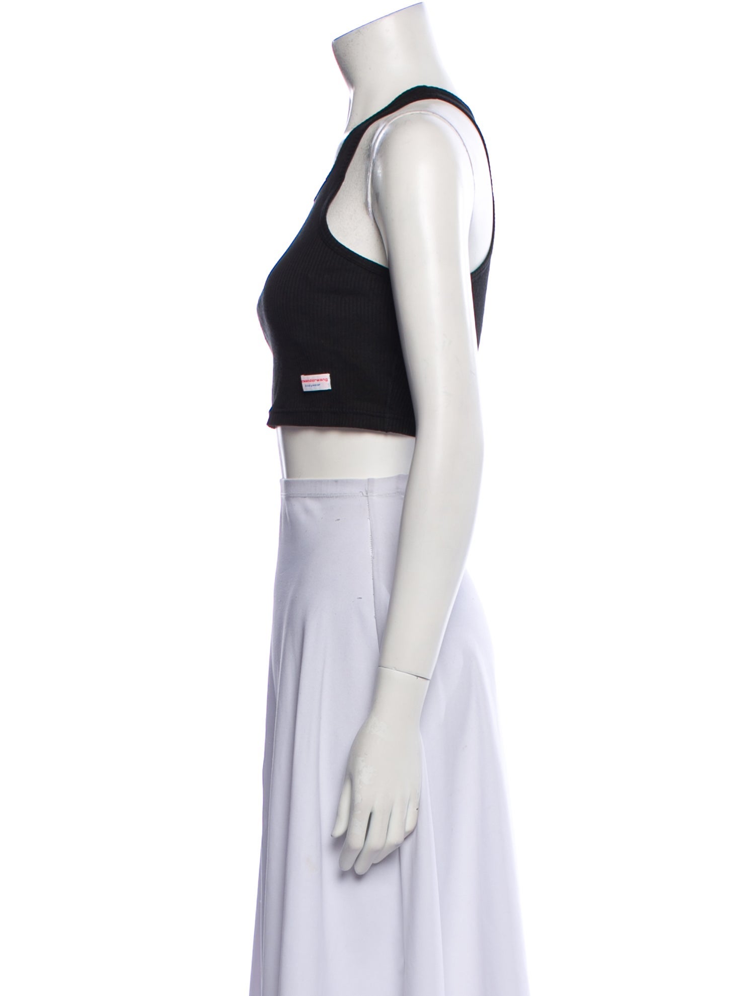 Alexander Wang Scoop Neck Sleeveless Crop Top