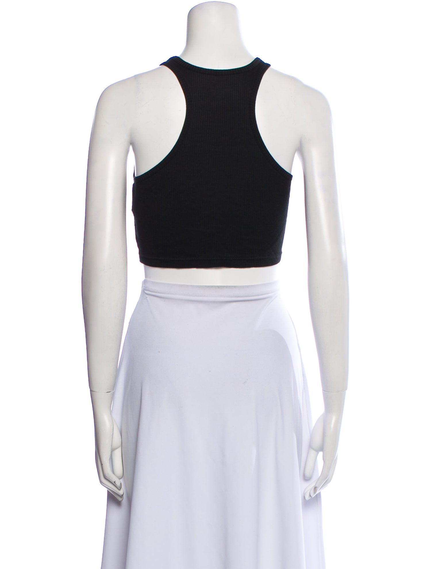 Alexander Wang Scoop Neck Sleeveless Crop Top