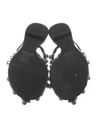 Alexander Wang Leather Studded Accents Slides