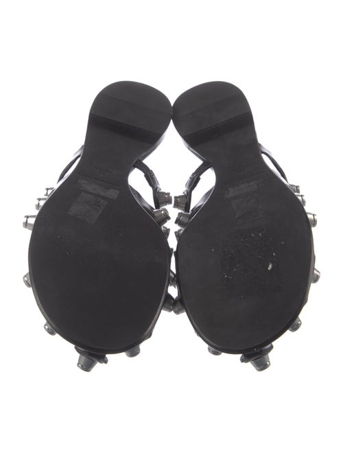 Alexander Wang Leather Studded Accents Slides