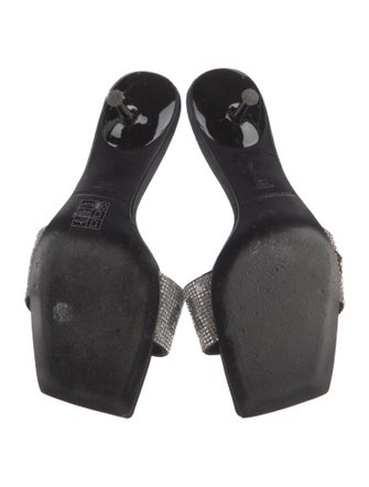 Alexander Wang Satin Graphic Print Slides