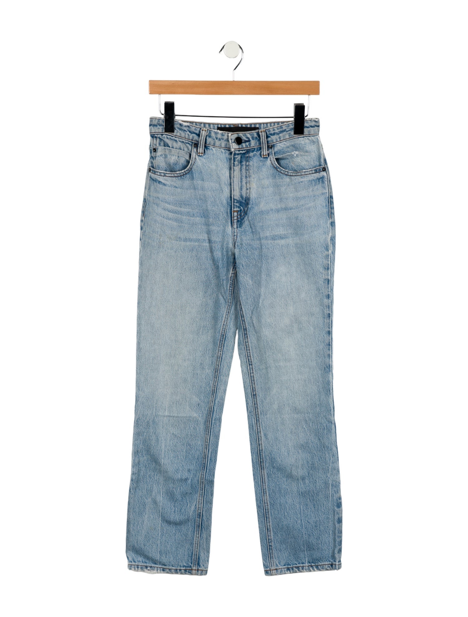 Alexander Wang Mid-Rise Straight Leg Jeans