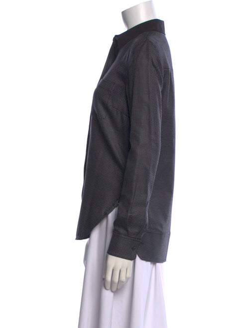 Alexander Wang Printed Long Sleeve Button-Up Top