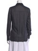 Alexander Wang Printed Long Sleeve Button-Up Top