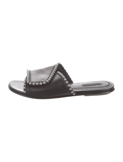 Alexander Wang Leather Studded Accents Slides