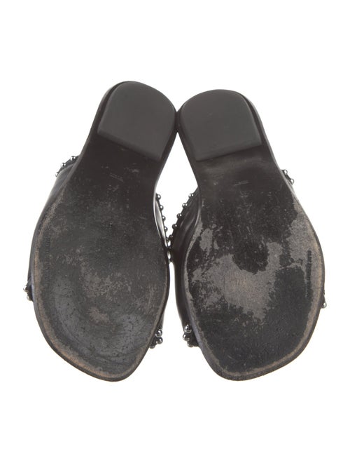 Alexander Wang Leather Studded Accents Slides