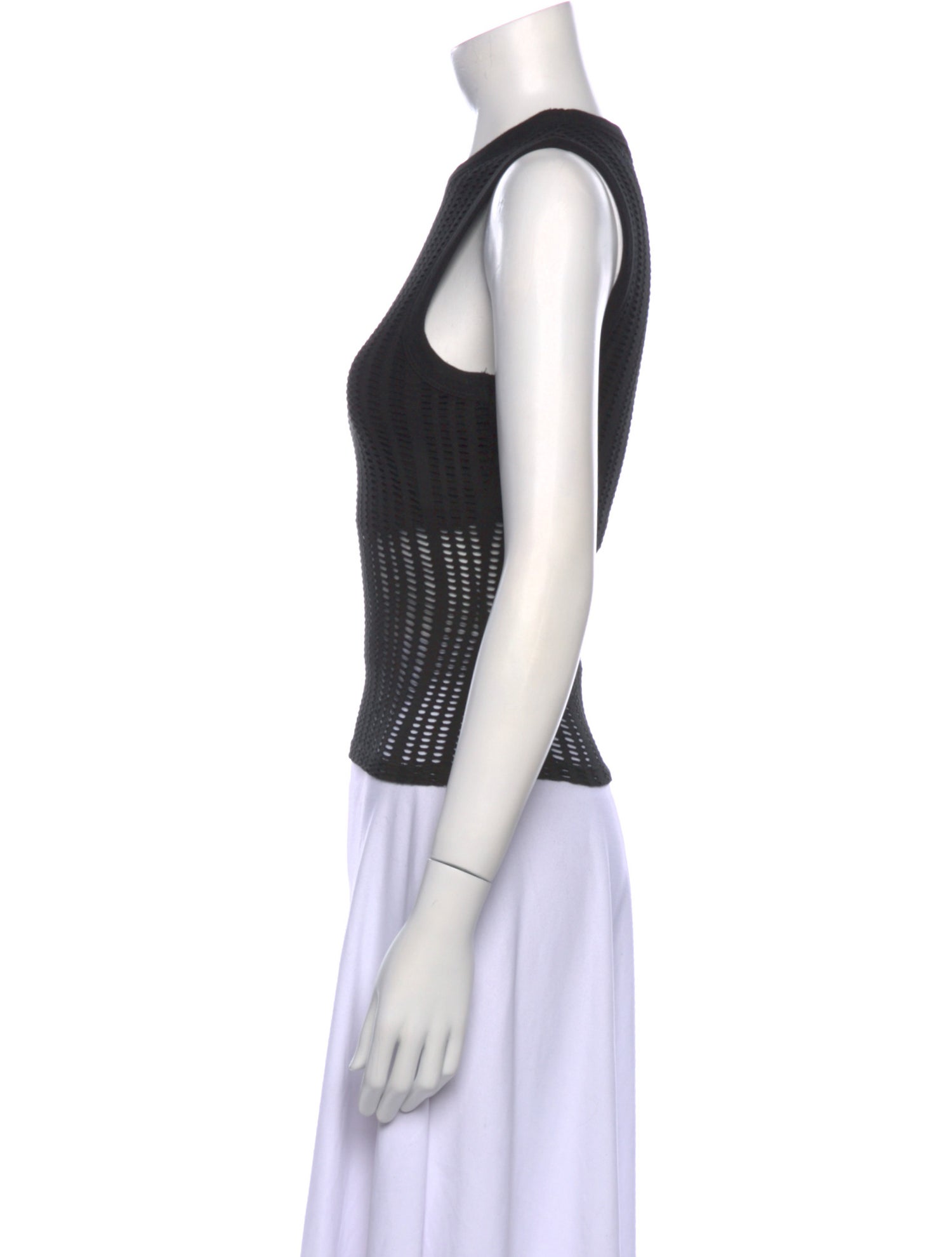 Alexander Wang Crew Neck Sleeveless Crop Top