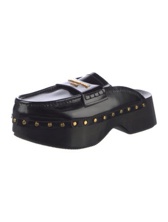Alexander Wang Leather Studded Accents Mules