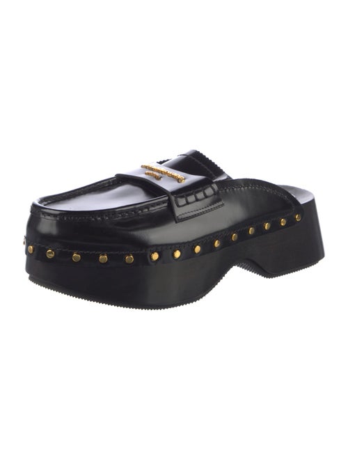 Alexander Wang Leather Studded Accents Mules