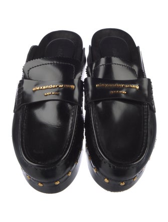 Alexander Wang Leather Studded Accents Mules