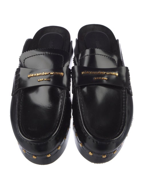 Alexander Wang Leather Studded Accents Mules
