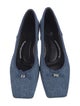 Alexander Wang Denim Bow Accents Ballet Flats