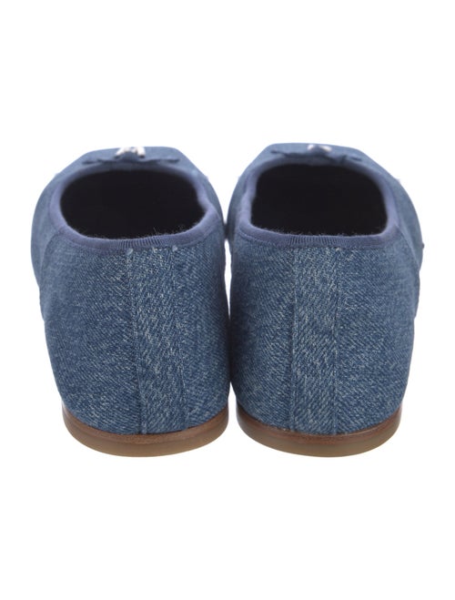 Alexander Wang Denim Bow Accents Ballet Flats