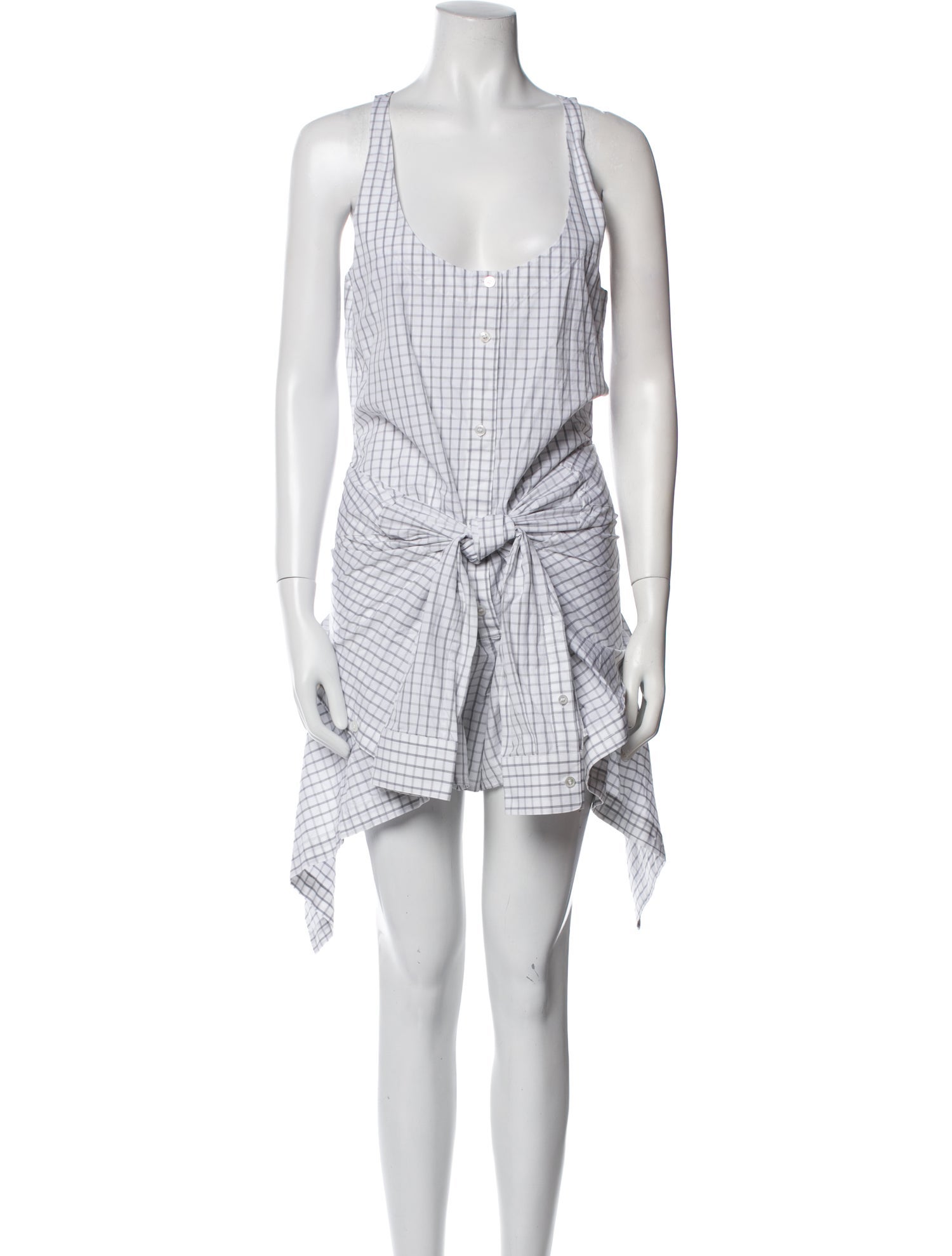 Alexander Wang Plaid Print Mini Dress