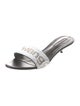 Alexander Wang Leather Crystal Embellishments Slides