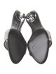 Alexander Wang Leather Crystal Embellishments Slides