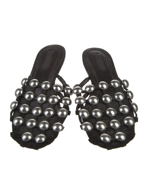 Alexander Wang Suede Studded Accents Slides