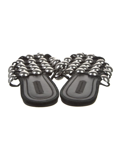 Alexander Wang Suede Studded Accents Slides
