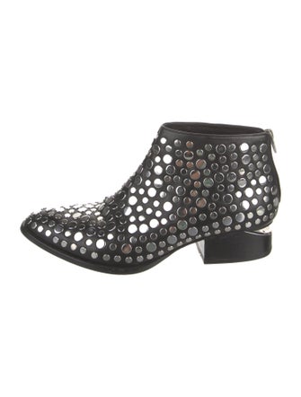 Alexander Wang Leather Polka Dot Print Boots