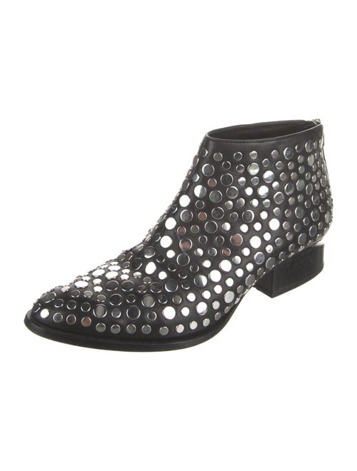 Alexander Wang Leather Polka Dot Print Boots