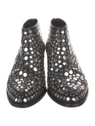 Alexander Wang Leather Polka Dot Print Boots